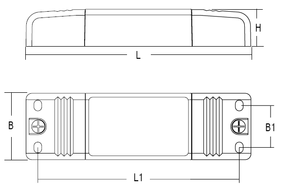 LED-Treiber 700mA DCC_U Abmessungen
